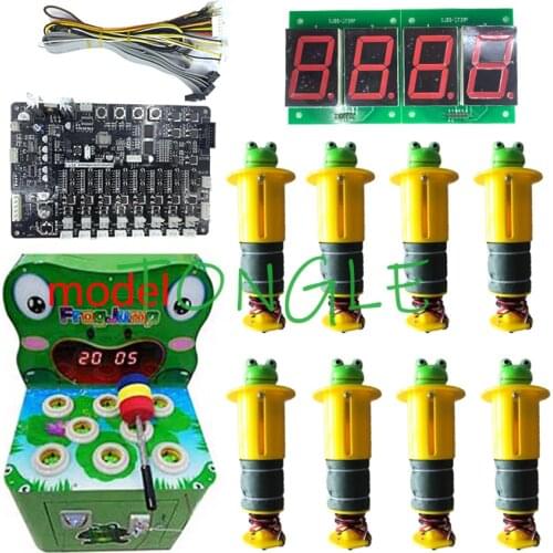 Factory price 1 set motherboard with 8 hitting head for kids coin operated arcade whac-a-mole hit mouse/frog hammer game machine