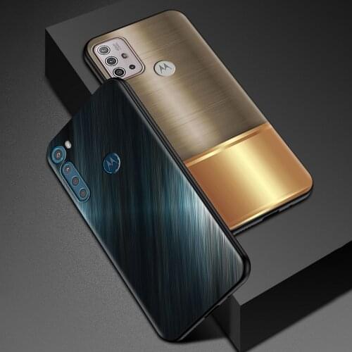 Dark Brushed Metal Texture for Motorola Moto G30 One Fusion Plus Hyper Edge G Stylus G9 Play G8 Power Lite G10 E6s phone case