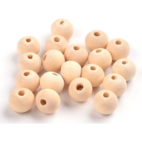 Pandahall Wooden Round Beads For Jewelry Making DIY Bracelets Necklace Jewelry Findings Moccasin, 10mm, Hole: 2mm; 200pcs/bag