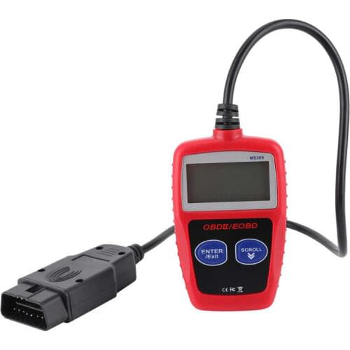Car Engine Diagnostic Scanner OBD2 Fault Detector Backlit LCD Screen Automobile Tool MS309