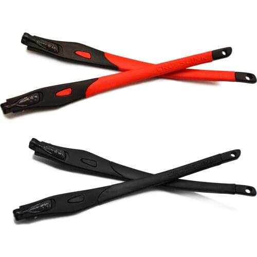 HKUCO Red/Black Combination Replacement Glasses Legs For Crosslink Prescription Glasses Frame