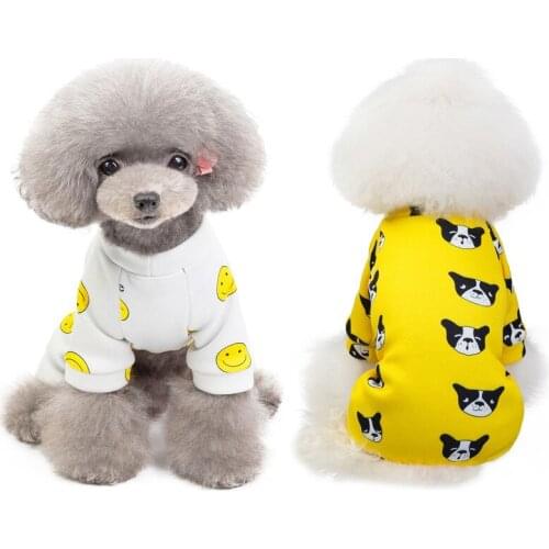 Cotton Dog Clothes, French Bulldog, Teddy Coat, Dog Jacket, Pet Cat and Dog Coat, Pet One-piece Coat, Autumn and Winter Warm