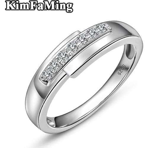 High Quality 925 Silver Wedding Rings for Men Fine Jewelry Gift Aniversary R107