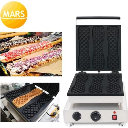Korea Super Big & Long Waffle Maker 110V 220V Pizza Ice Cream Waffle Machine Iron Baker Making Pan Equipment