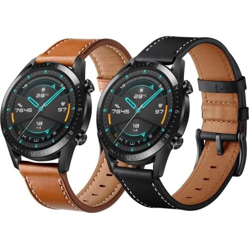 Leather Strap For huawei watch GT 2 46mm 42mm / Huawei Honor Magic 2 Watch Bracelet Band Correa Sport Wristband