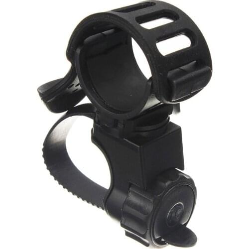 SecurityIng Bicycle Mount 360 Degree Rotation Cycling Bike Flashlight Holder Swivel Cycle LED Head Front Head Lamp Clip Rubber