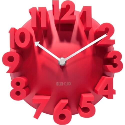 3D Round Round Digital Wall Clock Digital Abstract Three-Dimensional Fashion Modern Art Special Gift For Living Room Home Decora