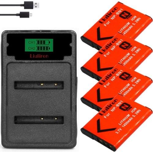 Batterie NP-BN1 NP BN1 battery + DUAL Charger For SONY DSC WX220 WX150 DSC-W380 W390 DSC-W320 W630 Camera accessories
