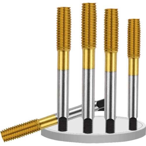 M2-M12 Titanium Coating Extrusion Taps Fluteless Forming Machine Plug Taps Metric Screw Thread Tap Drill Metal Threading Tool