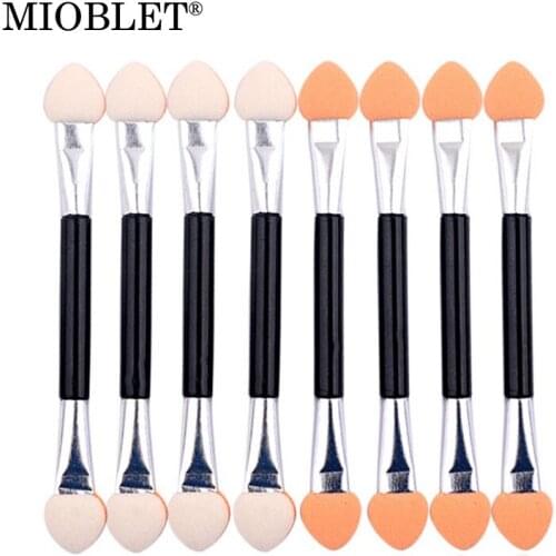 MIOBLET 10pcs/set Pro Sponge Double Ended Nail Art Powder Brushes Eyeshadow Applicator Make Up Supplies Portable Manicure Tools