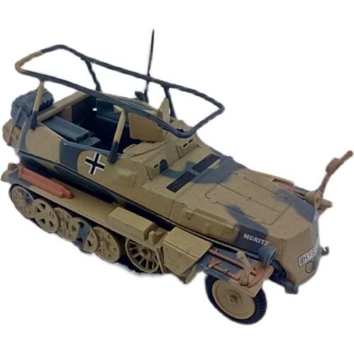 1/72 WWII German Army Sd.kfz.250 Communication Command Vehicle Half-track Armored Vehicle Finished Model Military Collection Toy