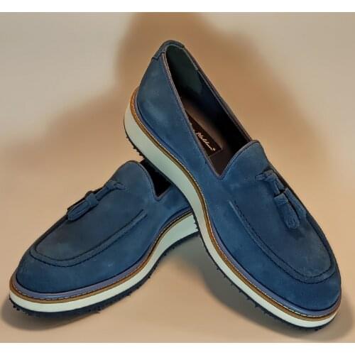 Men Casual Navy Shoes High Quality % 100 Genuine Leather Moccasins Oxford Sport Business Loafers Breathable Slip-On Comfortable