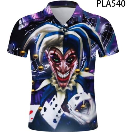3D Printed Hombre Summer Joker Camisas De Polo Comics Men Polo Shirt Casual Fashion Short Sleeve Streetwear Polo Homme Tops