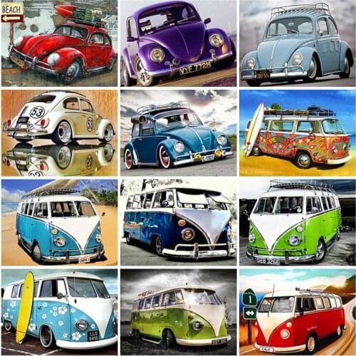 DIY Fashion Car Craft 5D Diamond Painting Full Round Resin Mosaic Animal Diamond Embroidery Cross Stitch Kits Home Wall Decor