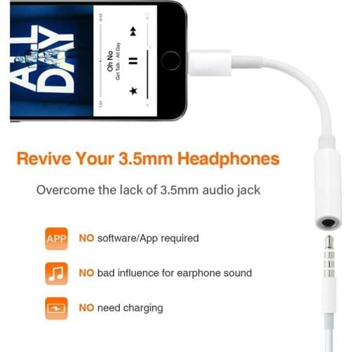 8Pin To 3.5mm Headset Earphone Audio for Apple IPhone XR XS Max X 8 7 Plus Gaming Music Handsfree Headphone Earbuds Ear Phones