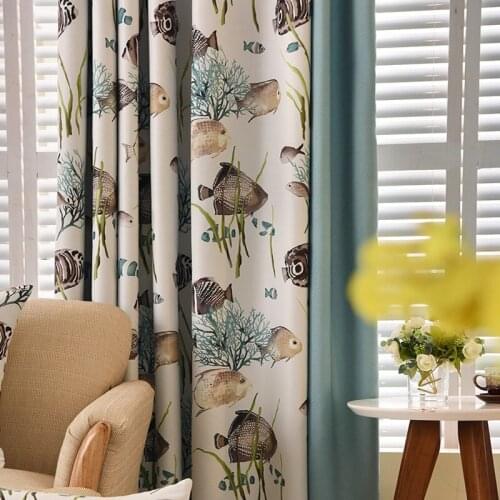 New Curtains High-precision Imitation Silk Printing Shading Finish Product Customization Curtains for Living Dining Room Bedroom