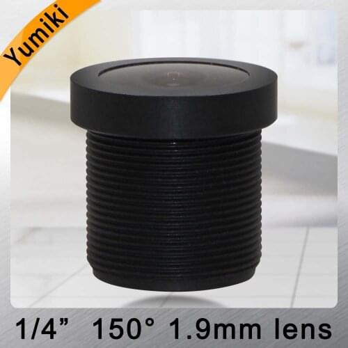 Yumiki CCTV LENS 1/4" 1.9mm 150 Degree Wide Angle for CCTV Camera Security Camera with ir filter