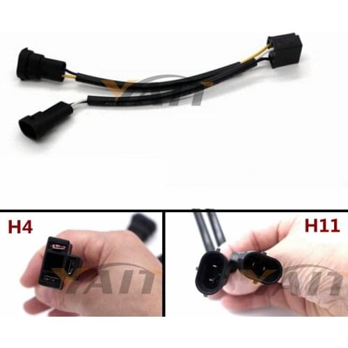 H4 to H9/H11 Wire Harness Adapter for Dual Beam Headlights H4 Splitter for Road King 2017-2018