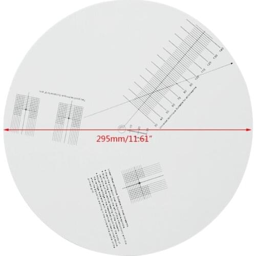 CPDD Anti-sliding LP Vinyl Record Pickup Calibration Plate Distance Gauge Protractor Adjustment Tool Ruler for Turntable