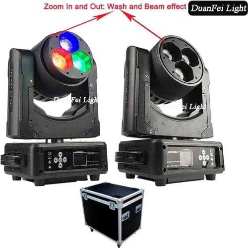With Flycase 4lot Brilliant 3x40W dj led moving head lighting dmx zoom wash rgbw led pixel light