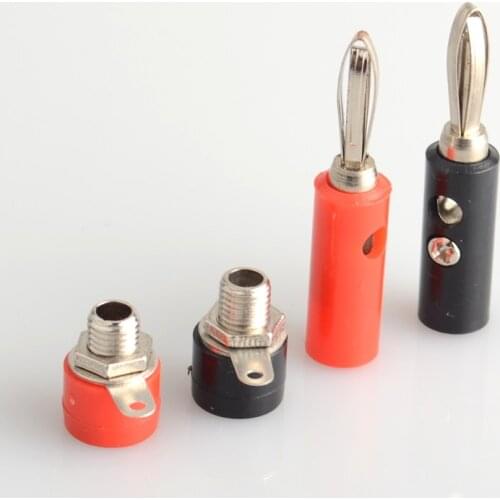 4mm Banana Plug+Socket Connectors