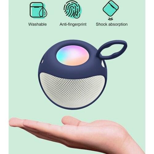 Speaker Silicone Case for HomePod Mini Protective Skin Cover Portable Shockproof Anti-fall Silicone Case Bluetooth Audio Travel