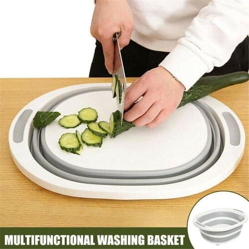 Folding Chopping Blocks Foldable Silicone Cutting Board Kitchen Cutting Boards Washable Camping Chopping Stand Kitchen Organizer