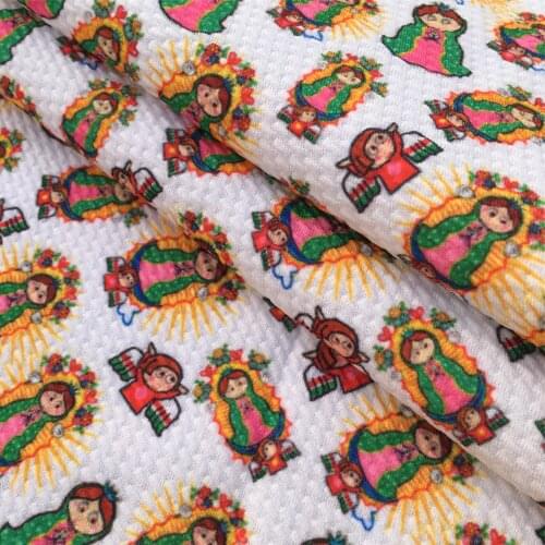 Girls Printed 4 Way Stretch FabricTissue Sewing Quilting Bullet Liverpool Fabrics For Headwrap Needlework Material DIY Handmade