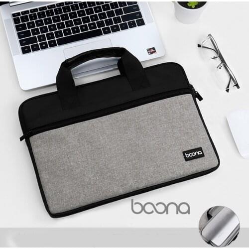 BOONA Laptop Bag for Macbook pro 13 Dell 14 Asus 15.6 Waterproof Shockproof Oxford and PU Splicing