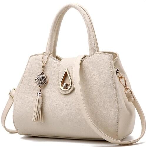 Women Handbag Shoulder Bag Girls Fashion Famous Design Leather Big Casual Tote High Quality Hasp Casual Black New 2020