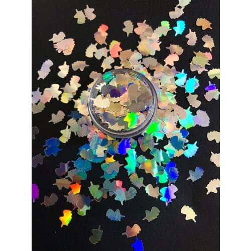 1 Box 10ml Holographic Unicorn Glitter,Silver Holographic Unicorn spangle glitter 6MM Size nail art Unicorn glitter , JERT14-JK1