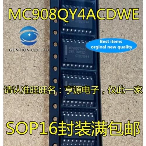 10PCS MC908QY4AC MC908QY4ACDWE SOP-16 8-bit microcontroller in stock 100% new and original