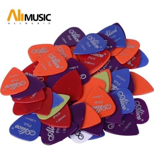 100Pcs/Set Guitar Pick Acoustic Music Picks Plectrum 0.58/0.71/0.81/0.96/1.20/1.50mm Thickness Guitar Accessories with box