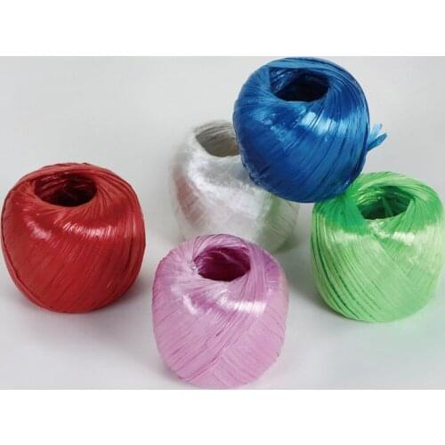 HARDIRON 5 Rolls Colorful Strap Material Bundling Plastic Rope Strong Wrap Packaging Nylon Packing Bundle Tear Film Straw Rope