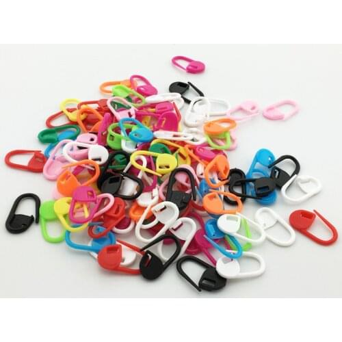 High Quality Plastic Markers Holder Needle Clip Craft 50Pcs Mix Mini Knitting Crochet Locking Stitch