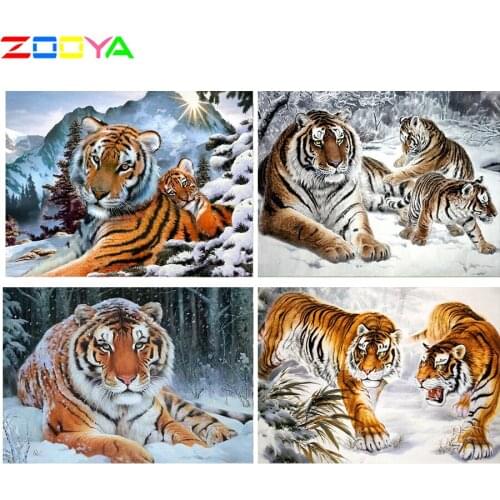 5D Full Diamond Mosaic Diamond Painting Animal Tiger Cross Embroidery Diamond Painting Home Decoration Diamond Painting Sp692