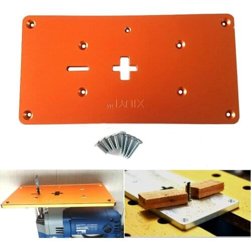 Aluminum Electric Jig Saw Flip Board Router Table Insert Plate for Jig Saw Woodworking Work Benches