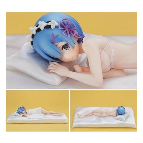 22CM Sleeping position Anime Re:Life in a different world from zero Brianna Knickerbocker Ram Rem doll Model toys Gift