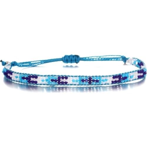 Colorful Seed Beads Stone Handmade Chakra Bracelet Jewelry Crystal Leather Rope Wrap Bracelet Creative Gifts Couples Bracelets