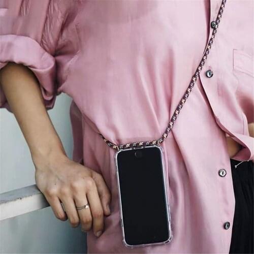 For SAMSUNG J2 J4 PLUS J5 PRIME J6 J7 CORE J8 Pro J530 J730 Strap Cord Chain Tape Necklace Lanyard Mobile Phone Case for Carry