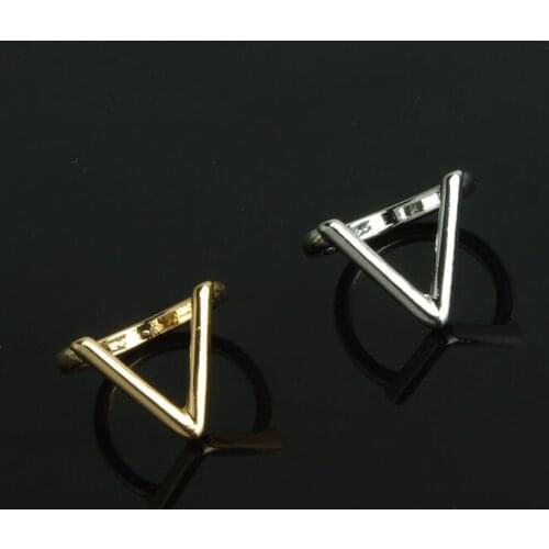 European and American trade jewelry simple dual V-shaped ring female Ring Jewelry wholesale