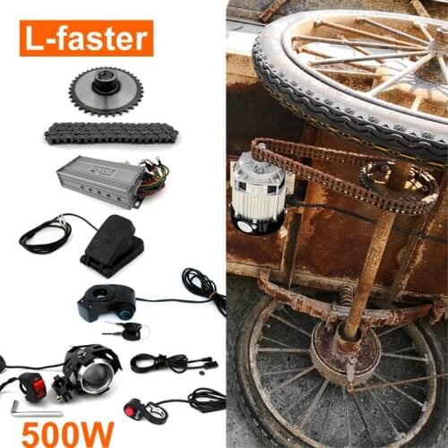 Fixed Chain Wheel 48V 500W Electric Truck Bike Motor Kit Loading Weight 250kg Can Go Backward Easy Carry In Warehouse