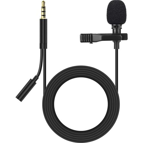 Mini Lavalier Microphone Metal Condenser Microphones for Mobile Phone Recording Studio Streaming Karaoke Youtube