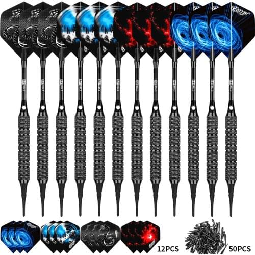 CyeeLife 16/20g Soft Tip Darts Set Professional For Plastic Electronic Dartboard Indoor Dartboard Game Family 9PCS 12PCS