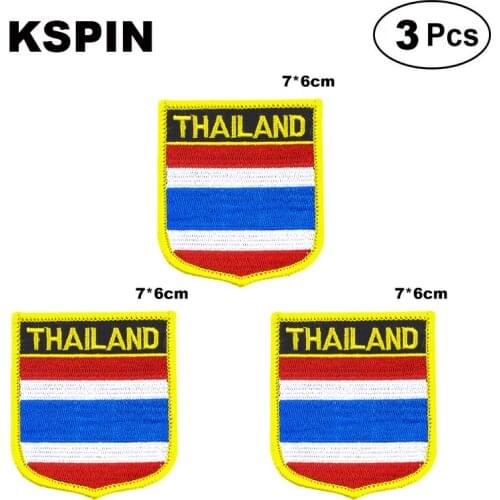 Thailand Shiled Shape flag patches national flag patches for Cothing DIY Decoration