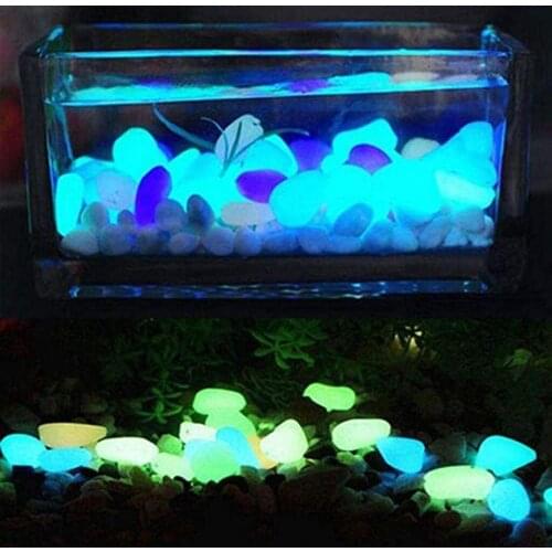 Wall hanging fish tank landscaping aquarium decor bottom sand multicolored stone ceramic stone blue bead luminous crystal stone