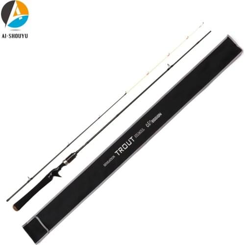 AI-SHOUYU New Sensation Trout Fishing Rod UL Power Spinning/Casting Fishing Rod Solid Tip Lure Fishing Rod Travel Tackle