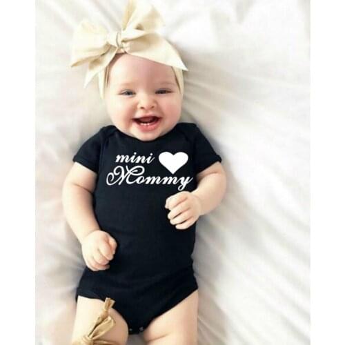 Newborn Baby girls letter Mini Mommy Bodysuits onesie Infant Babies Girl Cute Bodysuit one-pieces Outfits Kids Clothing