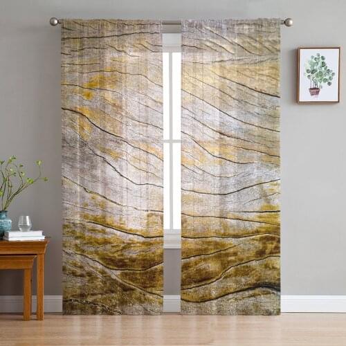 Youth Bedroom Sheer Curtains Vintage Wooden Board Crack Kitchen Study Hanging Curtains Living Room Holiday Decor Tulle Curtains