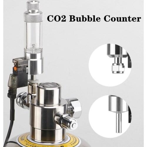 Aquarium CO2 Bubble Counter with Solenoid Valve Magnetic Solenoid Kit Aquatic Plant Tank Accessories